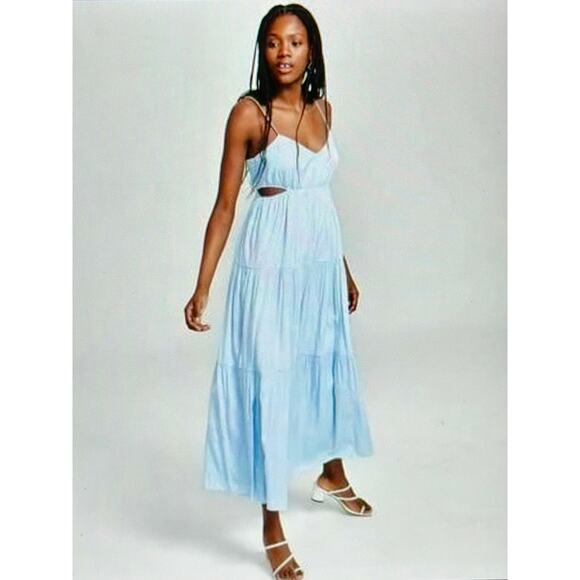 And Now This Women's Cut Out Tiered Maxi Dress - Periwinkle Blue - size XS - Picture 1 of 16